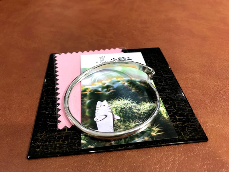 舞者手工锻敲纯银手环(封闭围) - 手链/手环 - 银 