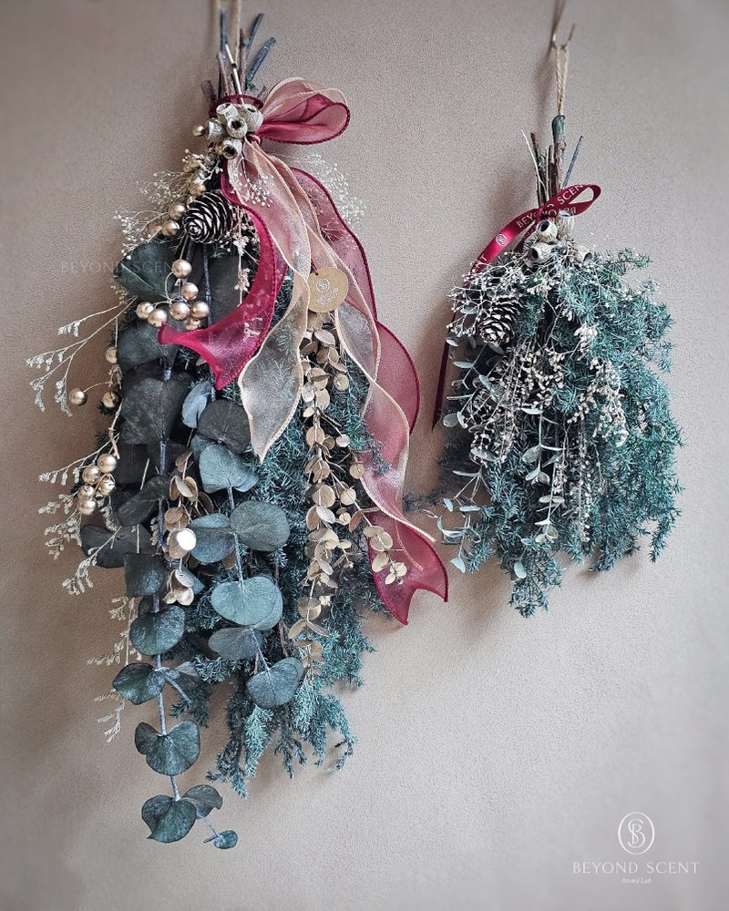 手工雪松圣诞挂饰 - 干燥花/捧花 - 植物．花 绿色