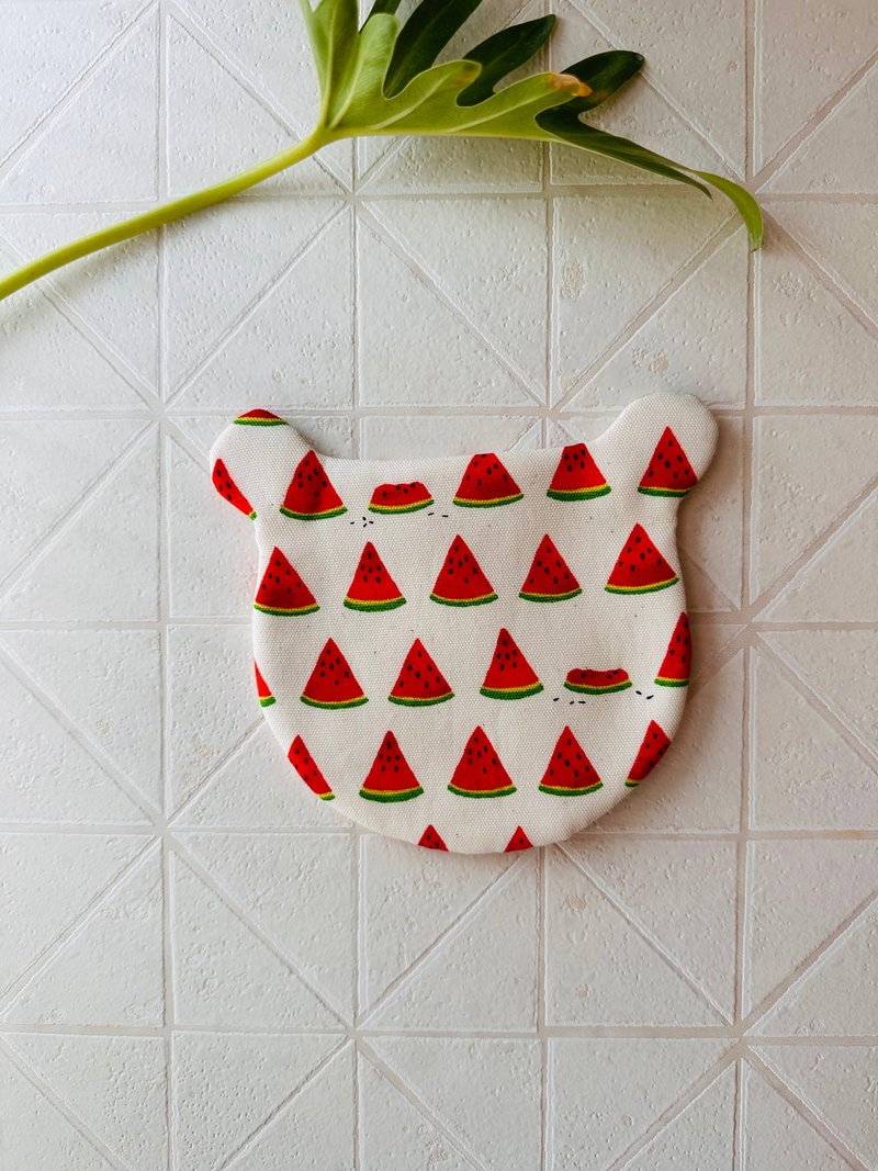 可爱杯垫。棉麻布  102223C - 杯垫 - 棉．麻 