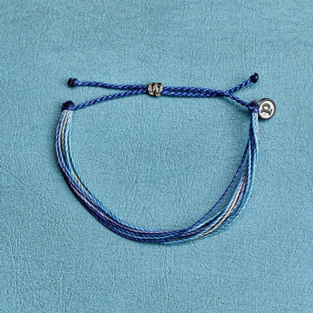 Pura Vida 美国手工 MEN'S MIDNIGHT 男士午夜 防水蜡线冲浪手环 - 手链/手环 - 其他材质 蓝色