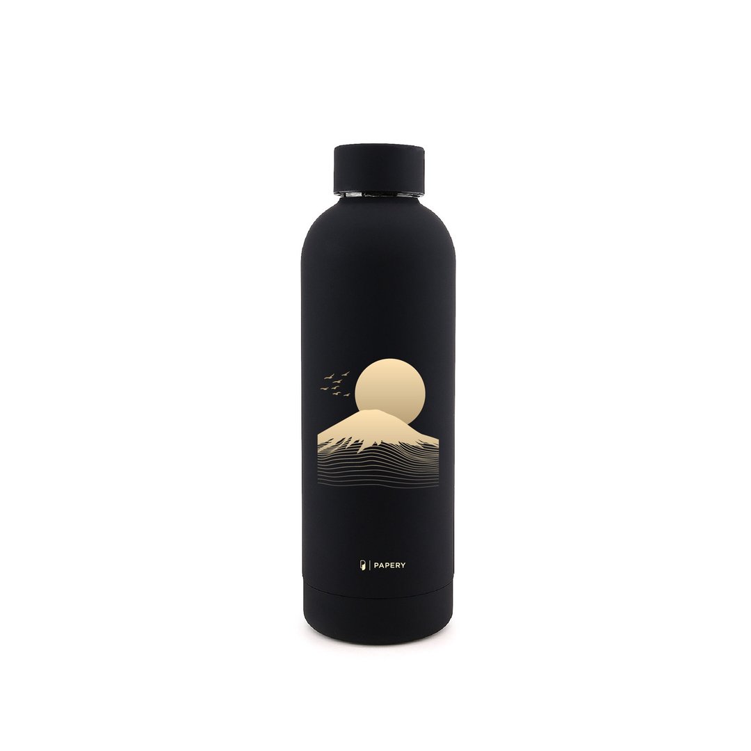 冷热保温瓶 随行杯-日本-富士山 (500ml) - 保温瓶/保温杯 - 其他材质 黑色