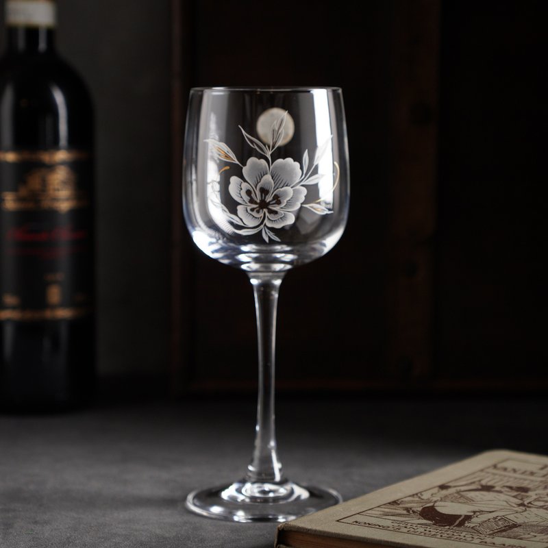 法国Cristal d'ArquesBriancon Decor Fleur系列水晶杯 - 酒杯/酒器 - 水晶 透明