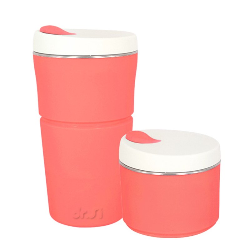 巧力杯-活力珊瑚橘 - 其他杯子 - 硅胶 橘色