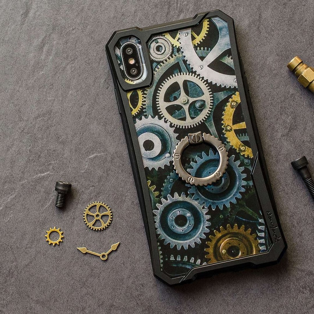 Gear Series│iPhone Xs Max 6.5寸│时空齿轮空压保护壳-宙斯黑 - 手机壳/手机套 - 塑料 
