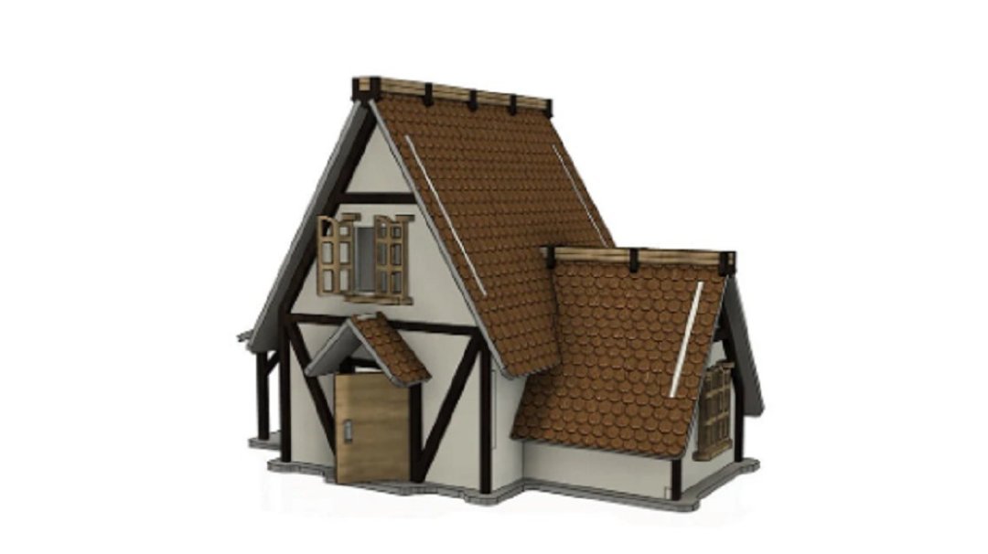 Fachwerk Farmers Medieval dollhouse | Wooden dollhouse | DIY Dollhouse kit - 玩具/玩偶 - 木头 