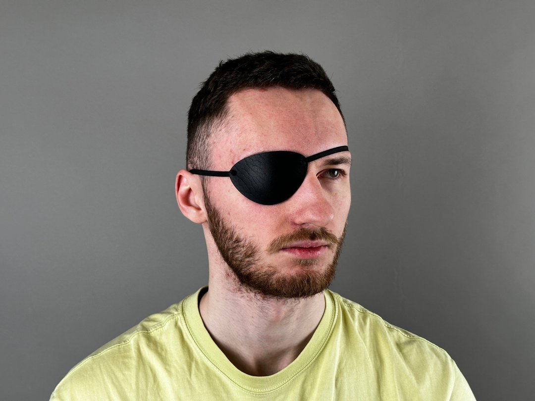 Leather Eye Patch, Eye Patch, Man Eye Patch, Woman Eye Patch, Brown Eye Patch, S - 眼罩 - 真皮 透明