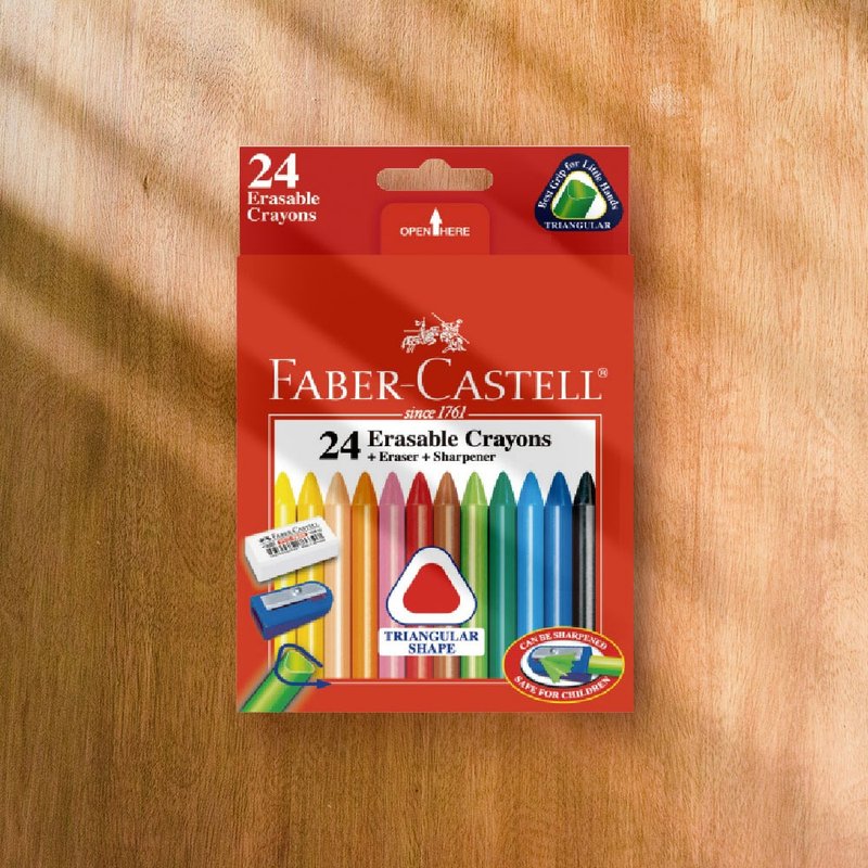 Faber-Castell 三角擦擦蜡笔-24色(原厂正货) - 其他 - 其他材质 多色