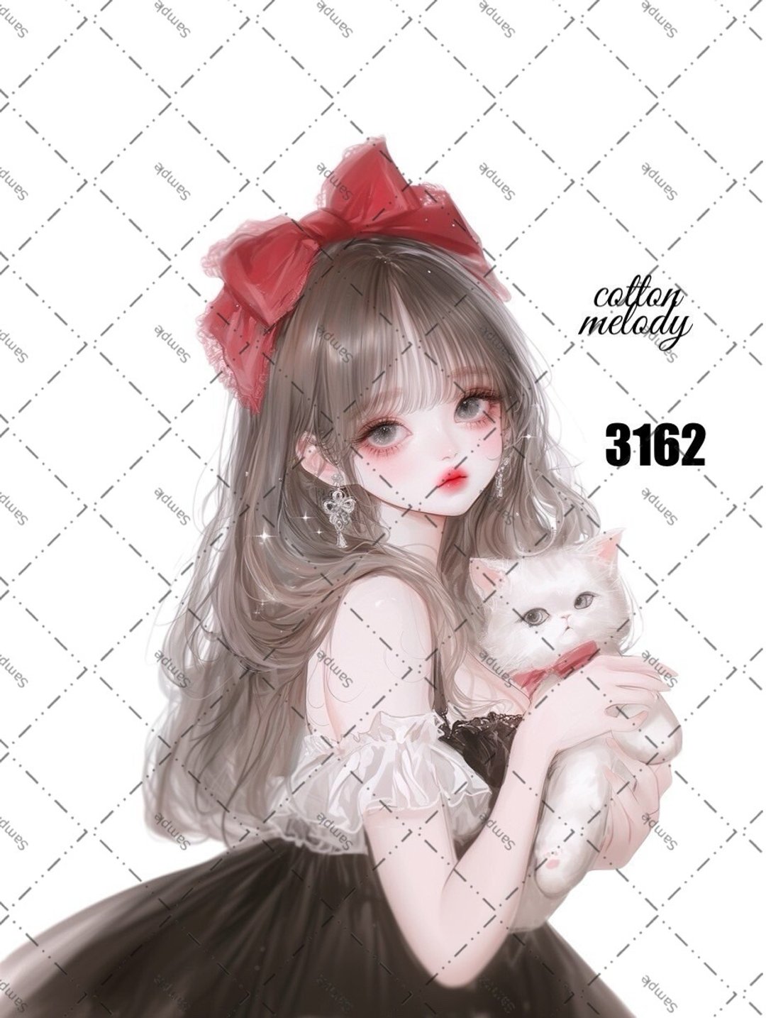 original sticker no.3162 人物贴纸 原创贴纸 原创人物贴纸 装饰贴纸 cotton melody - 贴纸 - 纸 