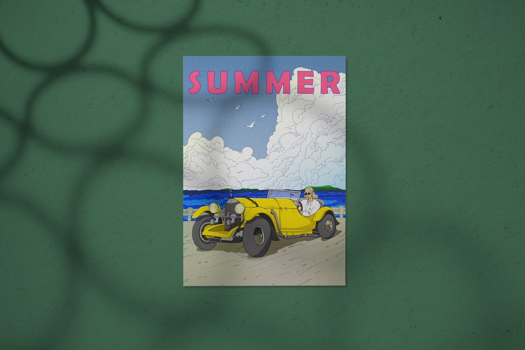 Summer 明信片 - 卡片/明信片 - 纸 蓝色