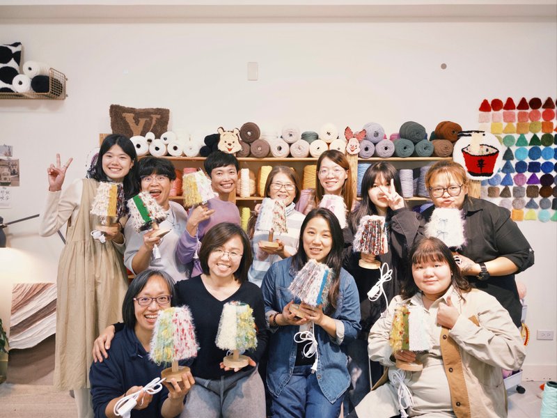 毛毛毛线灯 - 编织/羊毛毡/布艺 - 棉．麻 