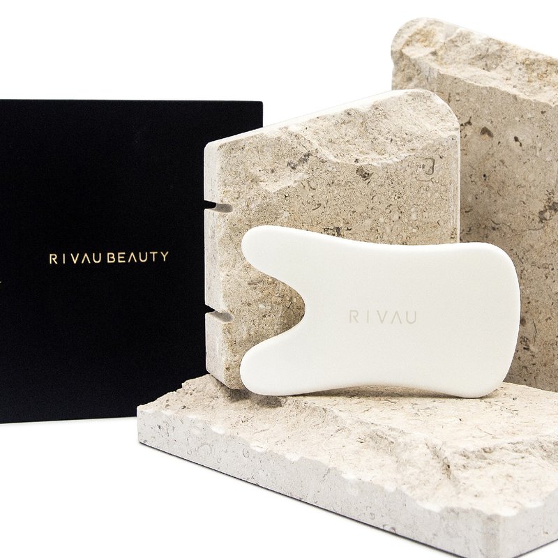 RIVAU BEAUTY 脸颈活肤陶瓷刮痧板 I 附赠绒布袋 按摩 陶瓷按摩板 - 其他 - 瓷 白色