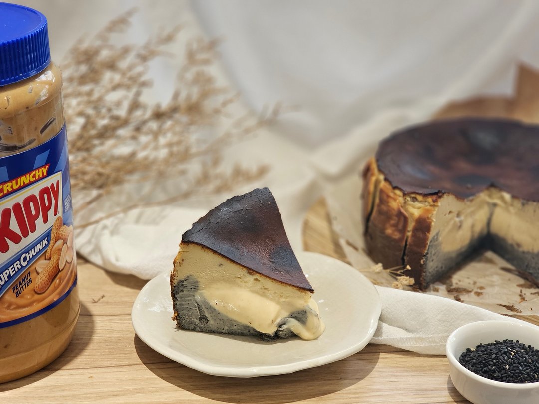 【得闲】花生芝麻双层巴斯克奶酪蛋糕-5/6寸 - 蛋糕/甜点 - 新鲜食材 咖啡色