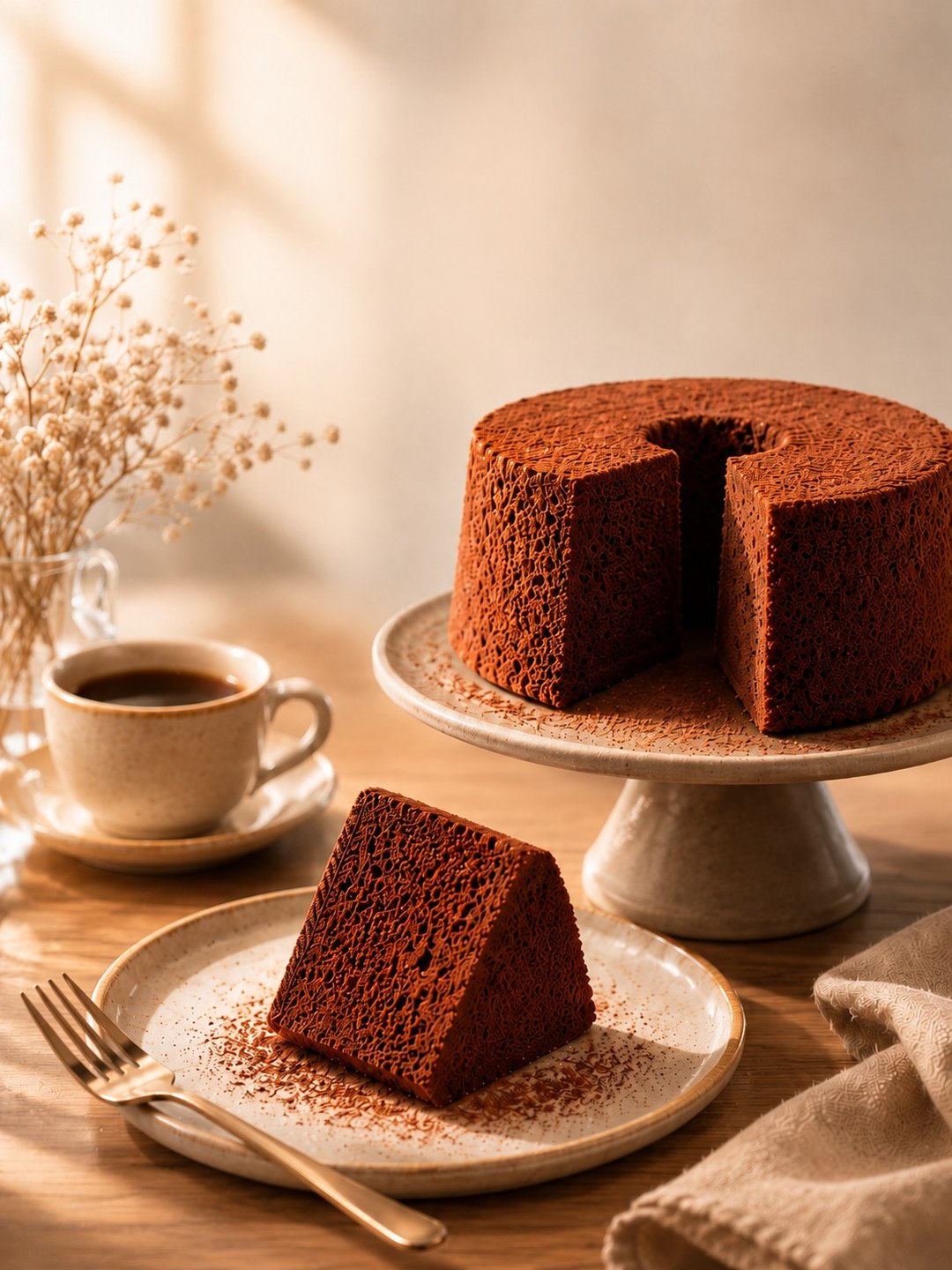 纯可可 日常浓醇 6 寸可可戚风蛋糕 Pure Cocoa Chiffon Cake - 蛋糕/甜点 - 新鲜食材 
