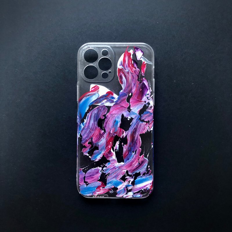 Acrylic 手绘抽象艺术手机壳 | iPhone 12 Pro |  Velvet Dream - 其他 - 压克力 紫色