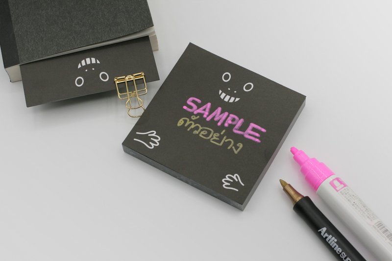 Memopad Black Shadow Monster (non-sticky notepads, 100 sheets per pack) - 便条纸/标签贴 - 纸 黑色