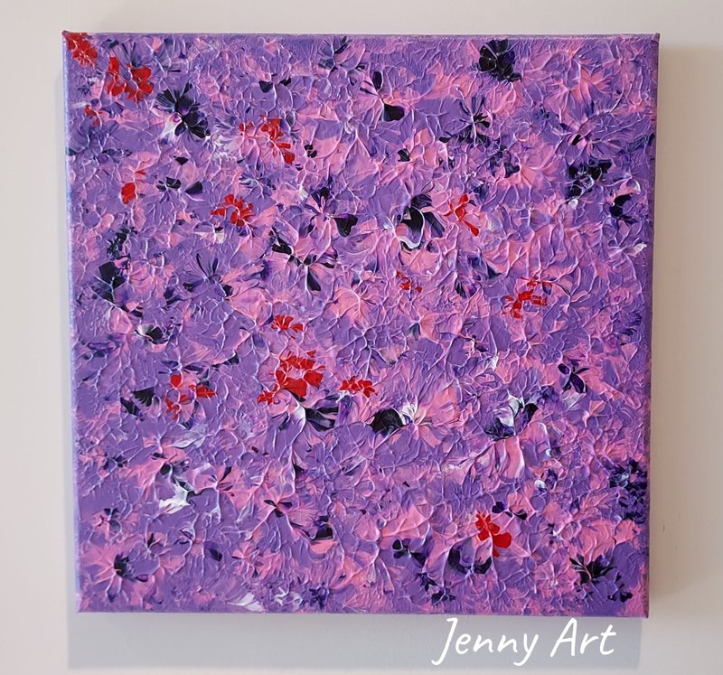 锦上添花 系列 无框画 抽象画 画作 挂画 居家摆设 居家生活 - 海报/装饰画/版画 - 其他材质 紫色