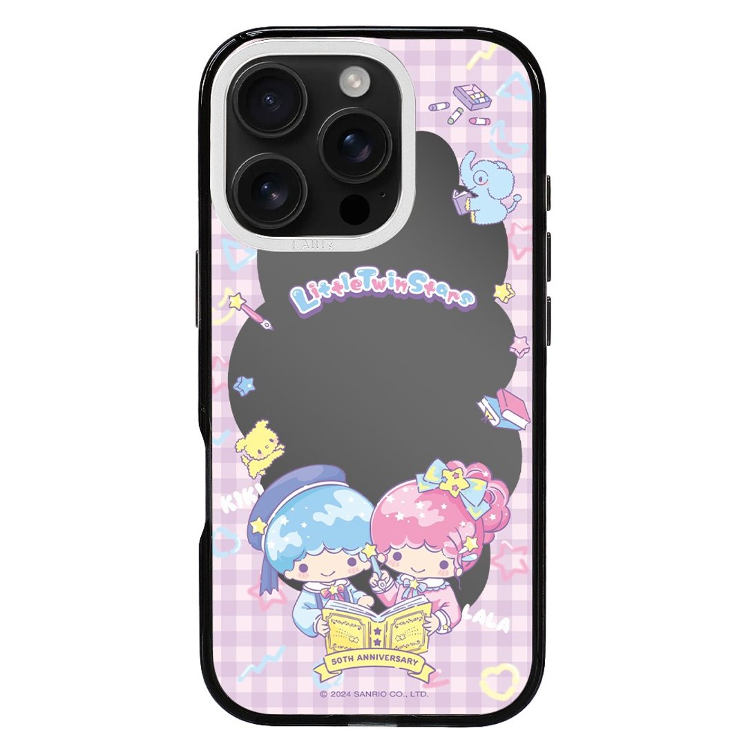 双星仙子50周年－KIKI&LALA童话漫游 iPhone 镜面磁吸壳 透黑框 - 手机壳/手机套 - 环保材料 黑色