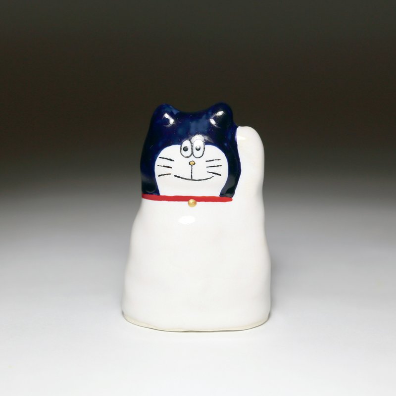 街头开运招财猫-诚恳哆啦#002 - 摆饰 - 陶 白色