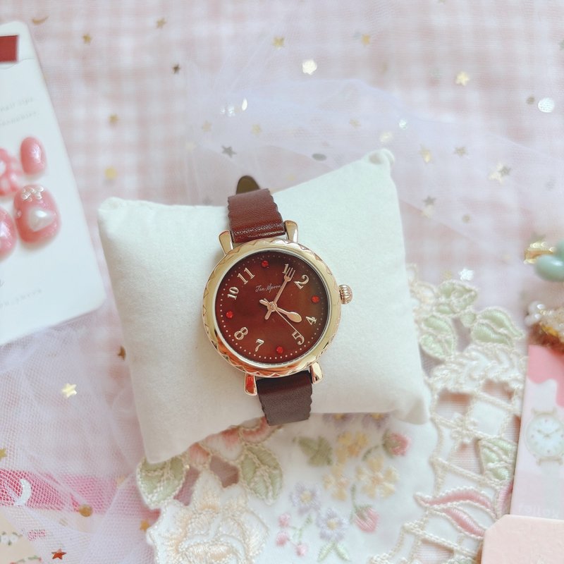 毕业礼物 好好吃饭 忌废寝忘餐表 Spoon & Fork Watch 女装 手 - 女表 - 其他材质 咖啡色