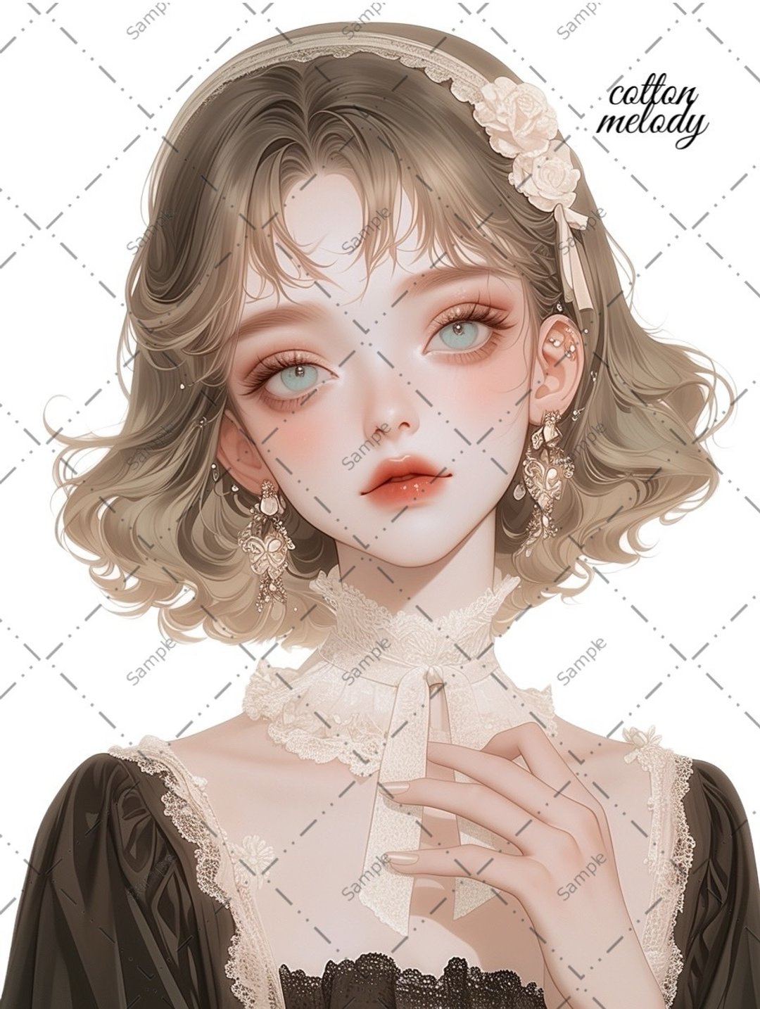 original sticker no.1430 人物贴纸 原创贴纸 人物贴纸 女孩贴纸 原创人物贴纸 - 贴纸 - 纸 
