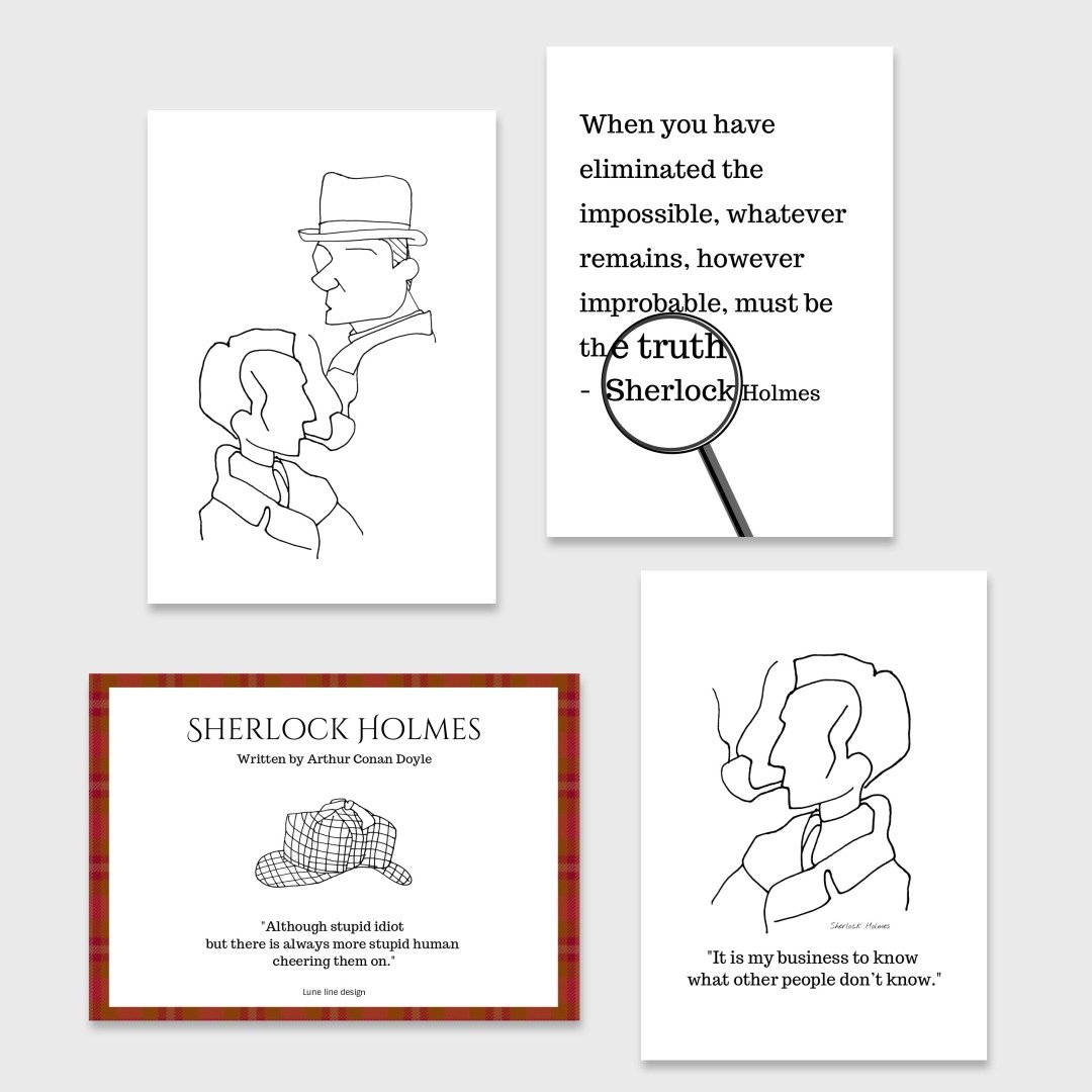 Sherlock Holmes 福尔摩斯笔记本 | 手帐 文具 | 摆饰 装饰 送礼 - 笔记本/手帐 - 纸 多色