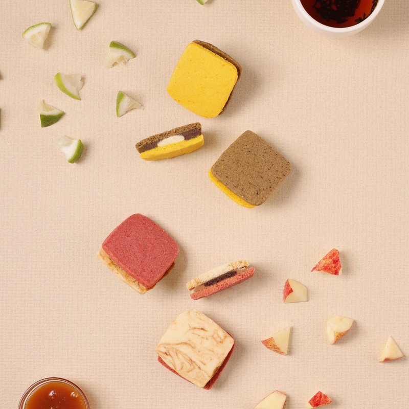 【七见樱堂】双色双馅三明治饼(5入轻巧装) - 手工饼干 - 新鲜食材 