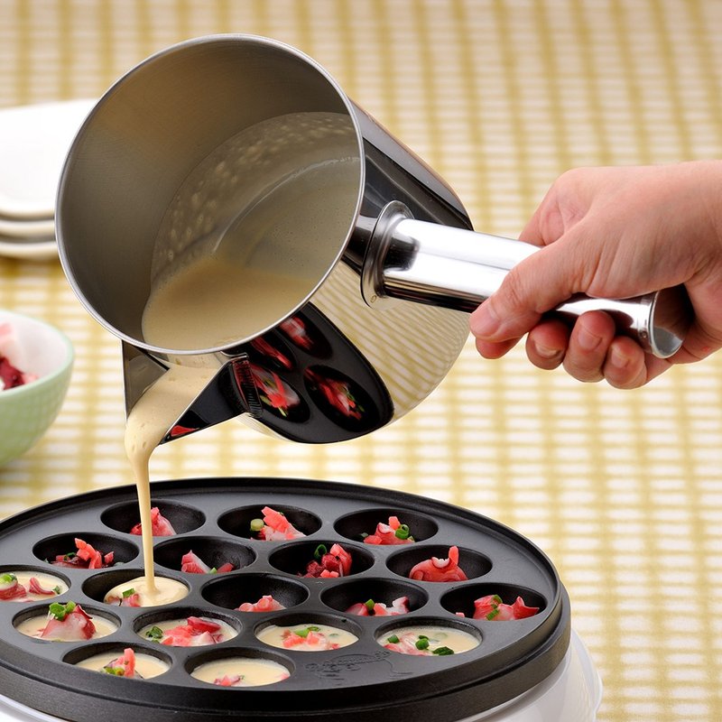 日本 下村工业 日本制不锈钢章鱼烧面糊杯/粉浆壶 1.1L - 厨房用具 - 不锈钢 灰色