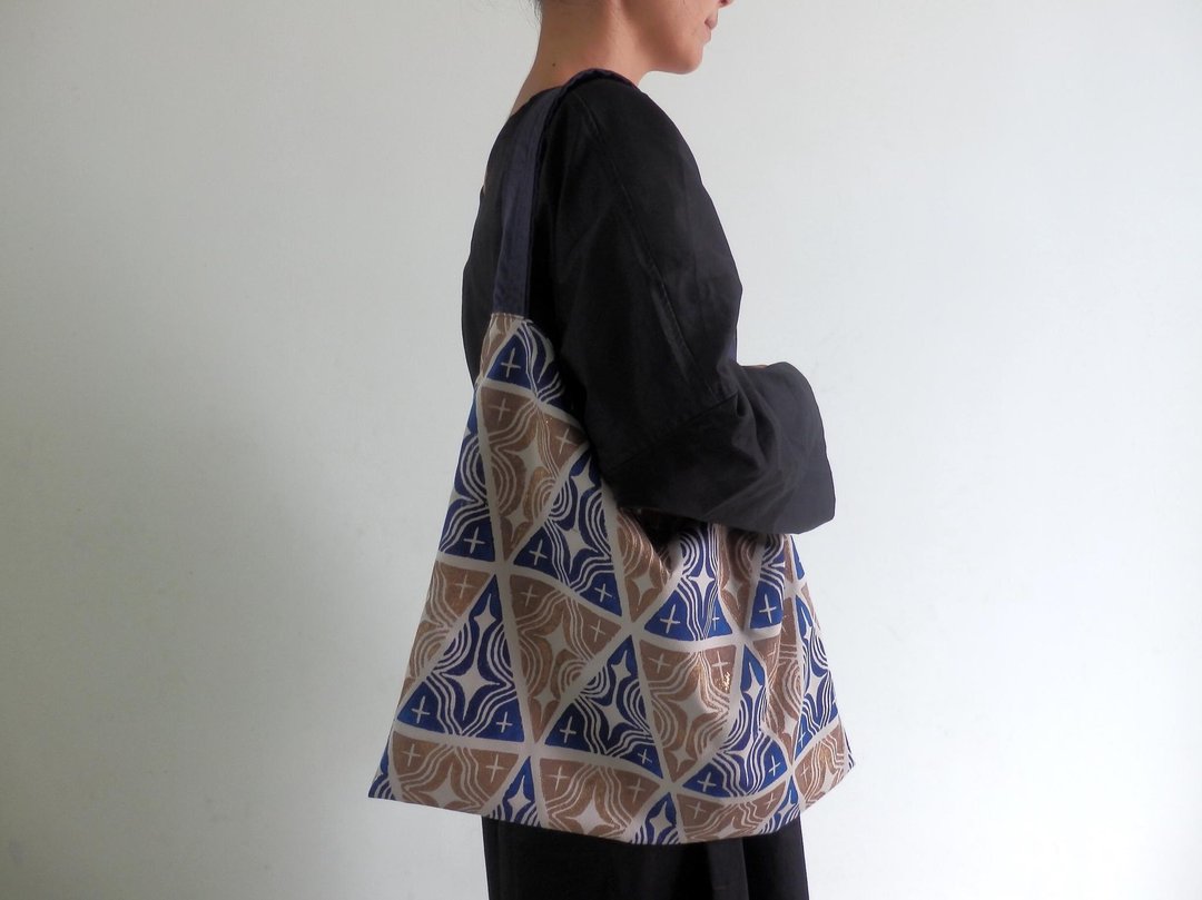 Shoulder bag made from handle / blue - 侧背包/斜挎包 - 其他材质 金色