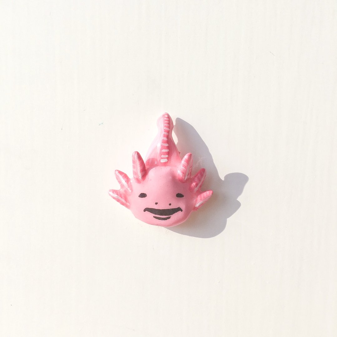 六角恐龙别针 - 胸针 - 粘土 