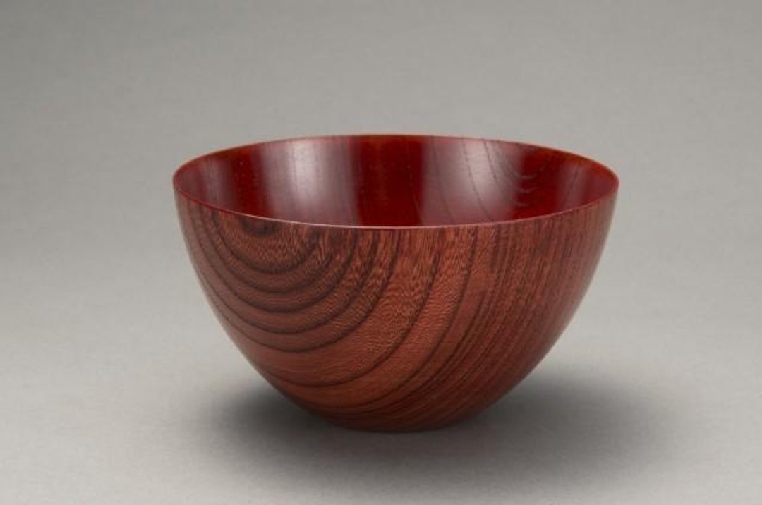 4.5 Japanese Zelkova - "Tamayura" Bowl - Madder - 碗 - 木头 红色