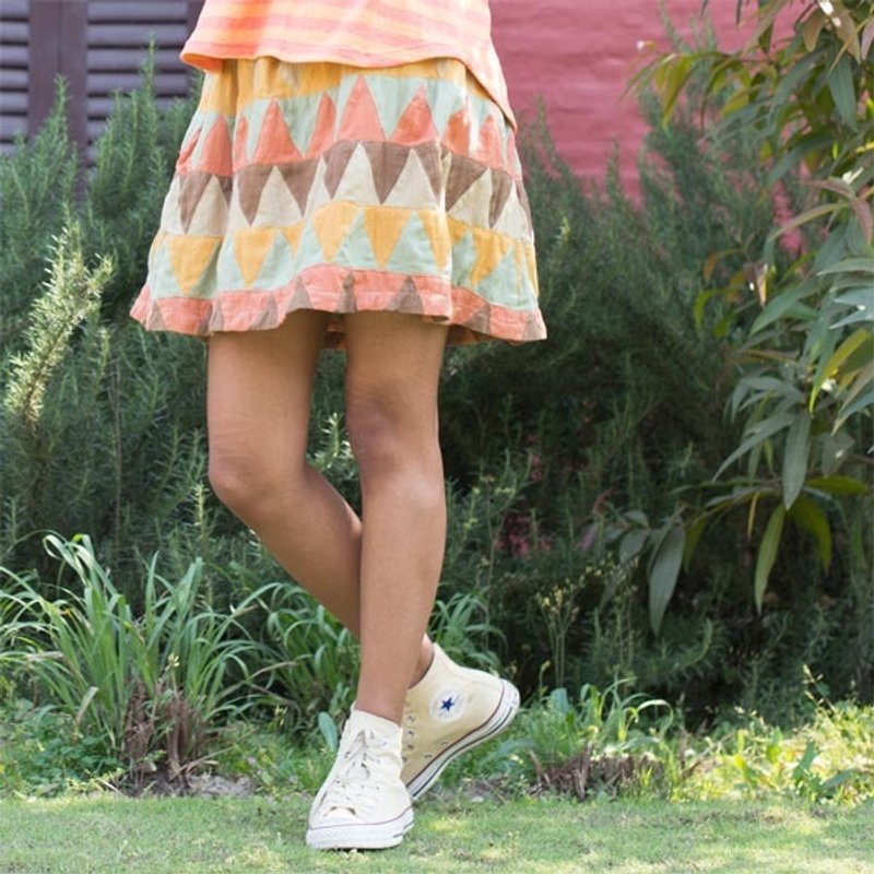 ☆ Hammock ☆ 彡 Afternoon Patch Mini Skirt - 裙子 - 棉．麻 红色