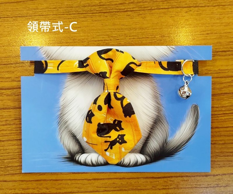 3猫小铺独家设计猫咪图案项圈-领带式C - 项圈/牵绳 - 聚酯纤维 