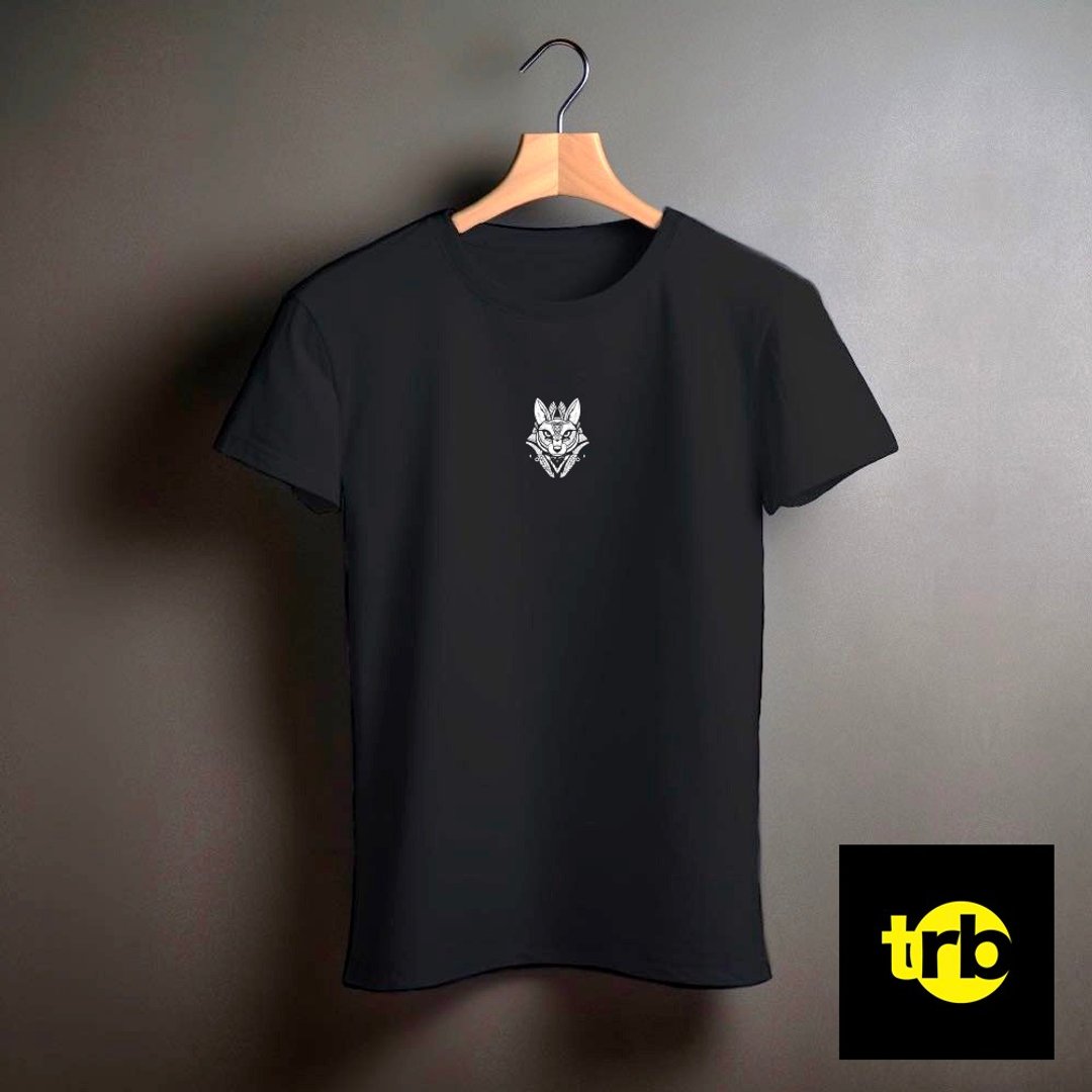 低调款 野魂图腾 T-Shirt 雪狐 此页有两色可选 - 男装上衣/T 恤 - 棉 黑色
