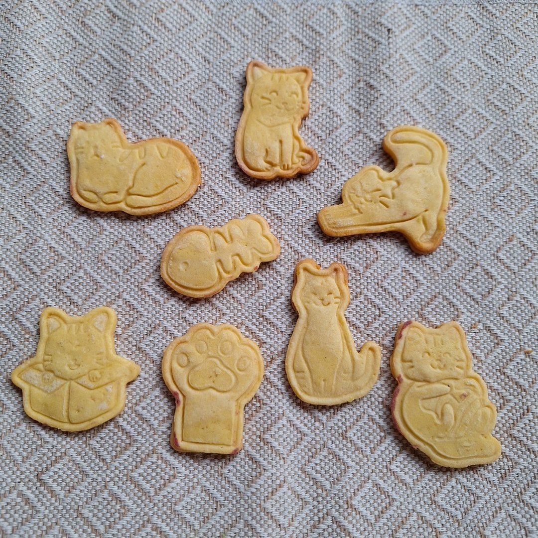 蔬果饼干-收涎饼干-猫咪造型-天然果蔬染色-健康配方-接单现作 - 手工饼干 - 新鲜食材 