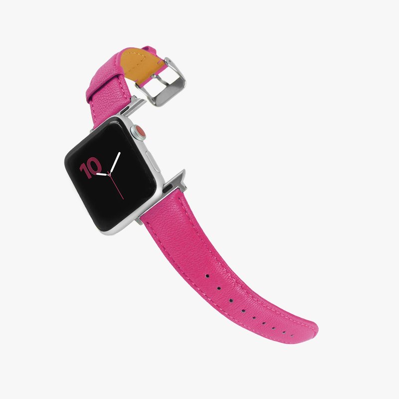 定制化礼物意大利真皮革表带Apple Watch 桃红色_01378 - 女表 - 真皮 粉红色