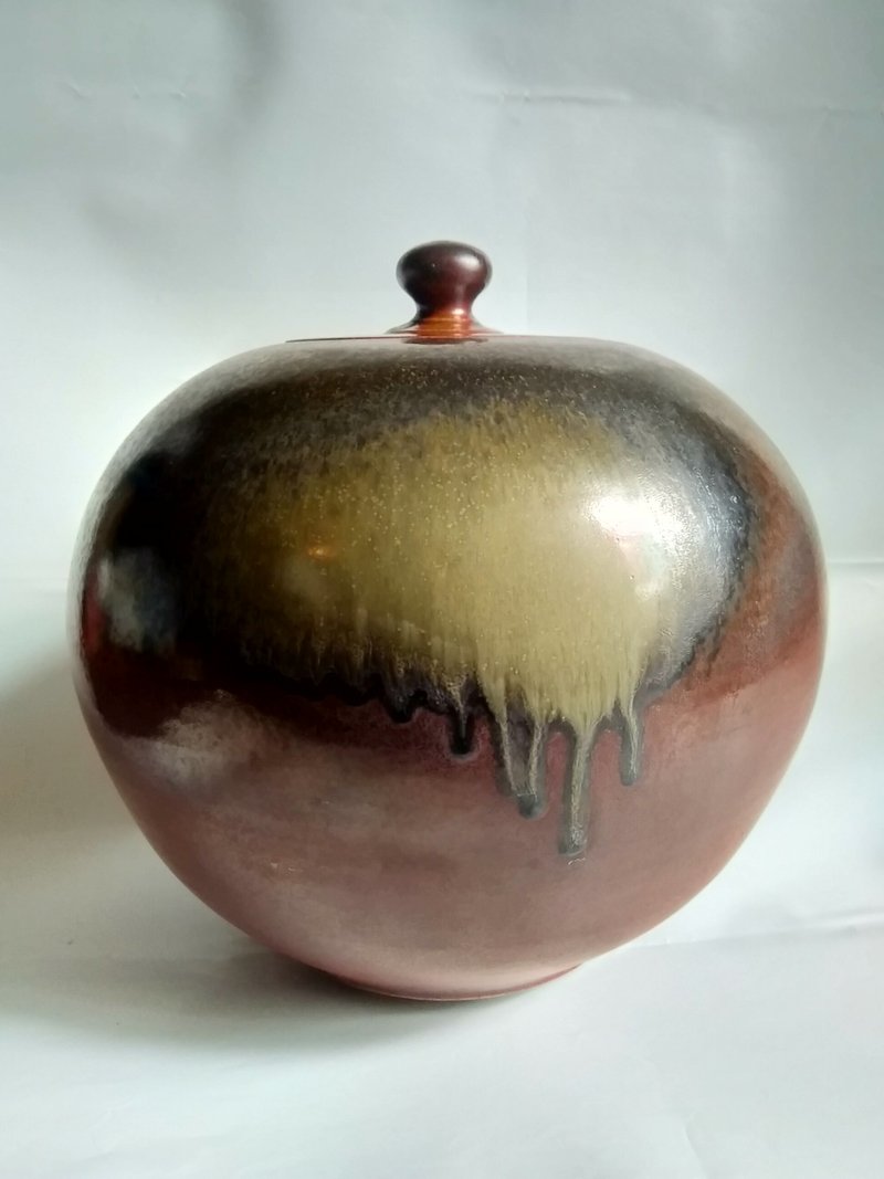 柴烧茶仓 - 茶具/茶杯 - 陶 金色