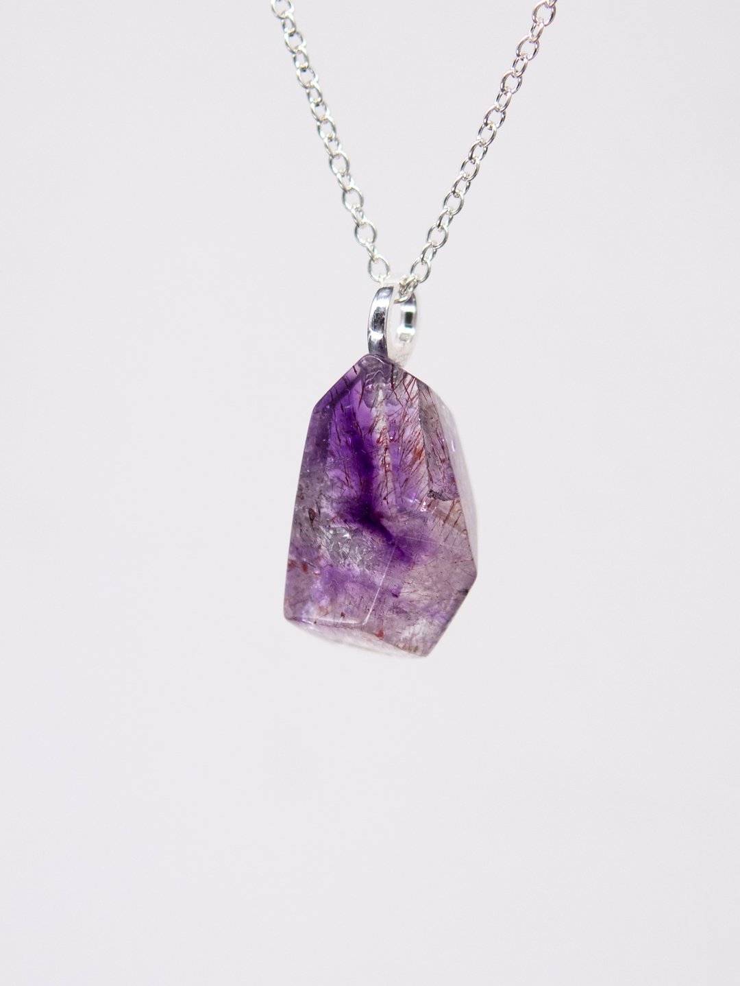 巴西 紫超七水晶 超能量水晶 - 项链 - 水晶 
