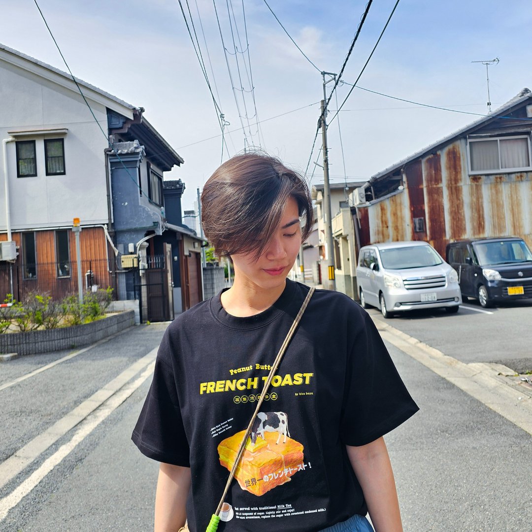 花生酱牛油 多士 美式怀旧 短袖T shirt衫系列 - 中性连帽卫衣/T 恤 - 棉 白色