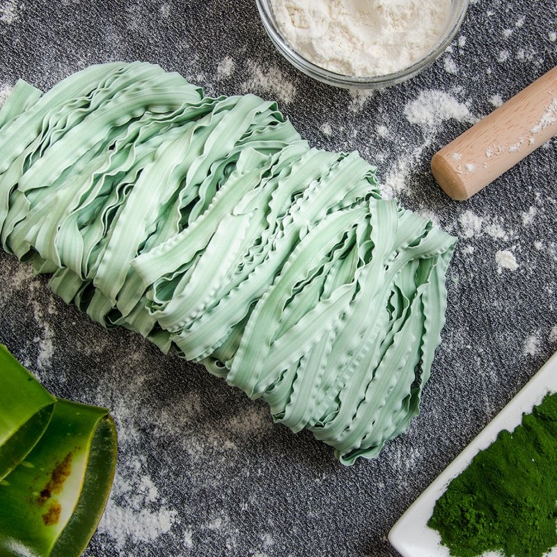 【吴独面】芦荟关庙面 | 蓝藻纯面条(8片入/袋) - 面/面线/米粉 - 其他材质 