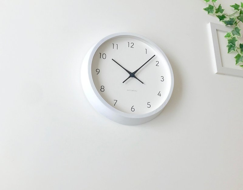 KATOMOKU muku clock 7 梣树 白色 (km-60WH) 挂钟 日本制造 - 时钟/闹钟 - 木头 