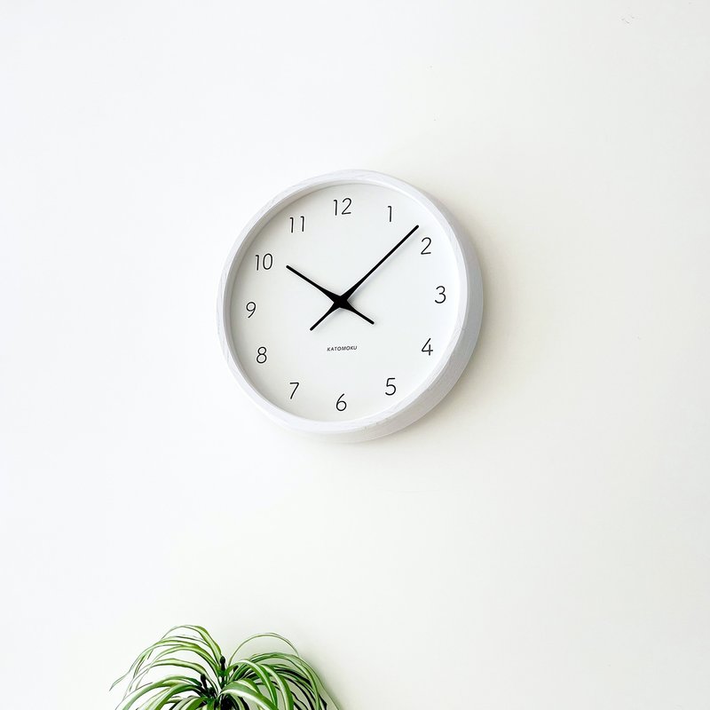 KATOMOKU muku clock 7 梣树 白色 (km-60WH) 挂钟 日本制造 - 时钟/闹钟 - 木头 