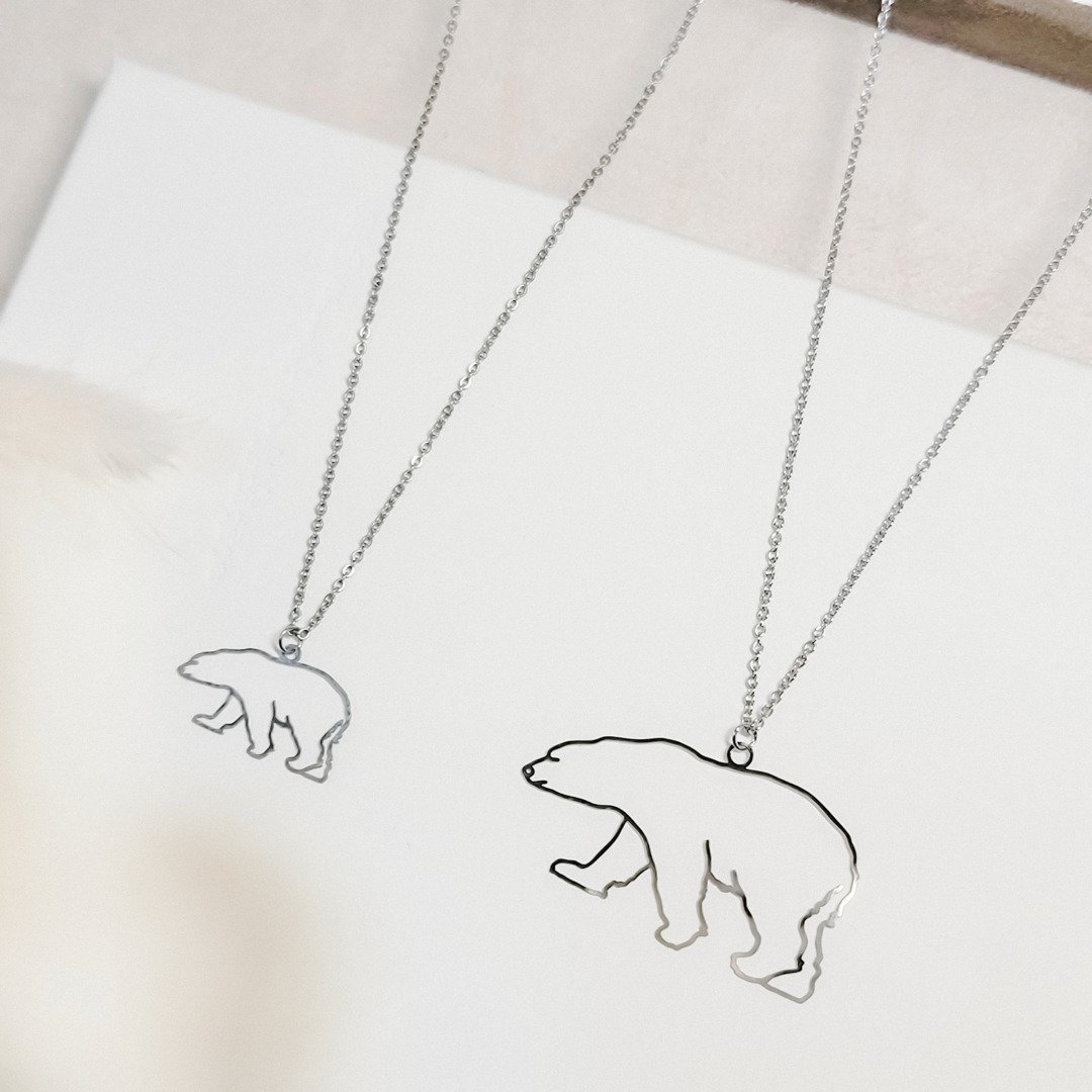 Polar Bear Necklace 北极熊极简动物项链 抗敏医疗钢 送礼推荐 - 项链 - 不锈钢 