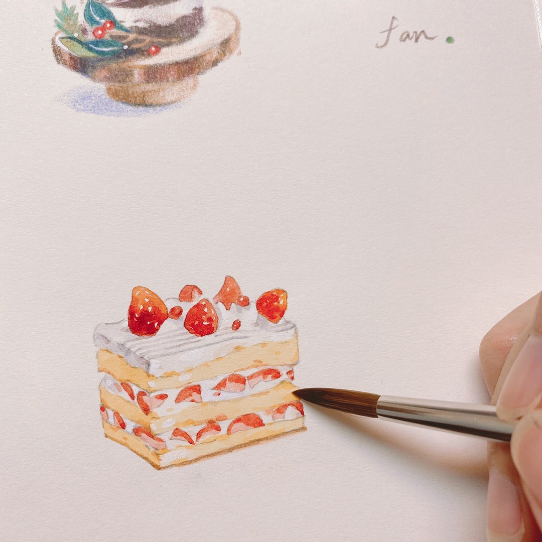 【pinkoi严选】夏季庆典 草莓 甜点水彩绘画 - 插画/绘画/写字 - 其他材质 