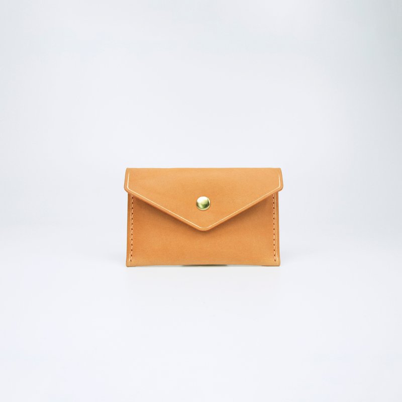 真皮金边名片夹 (黄褐色) - 名片夹/名片盒 - 真皮 咖啡色