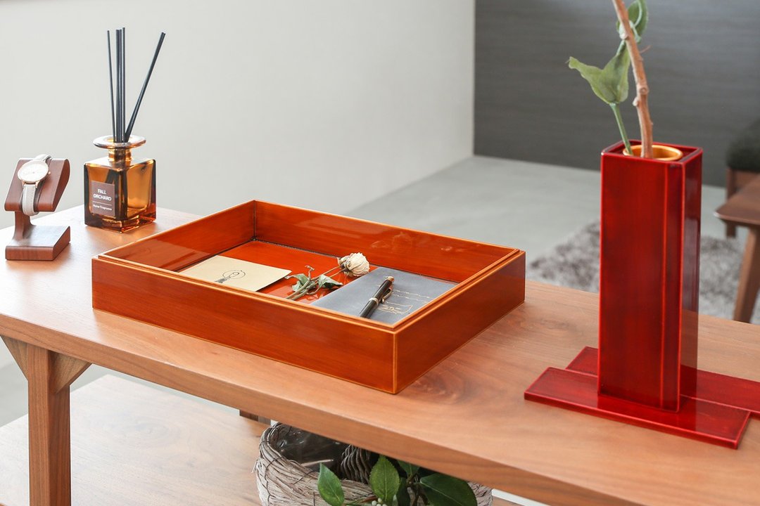 飞驒春庆 福寿漆器店 鱼板文具盒 - 收纳用品 - 木头 咖啡色