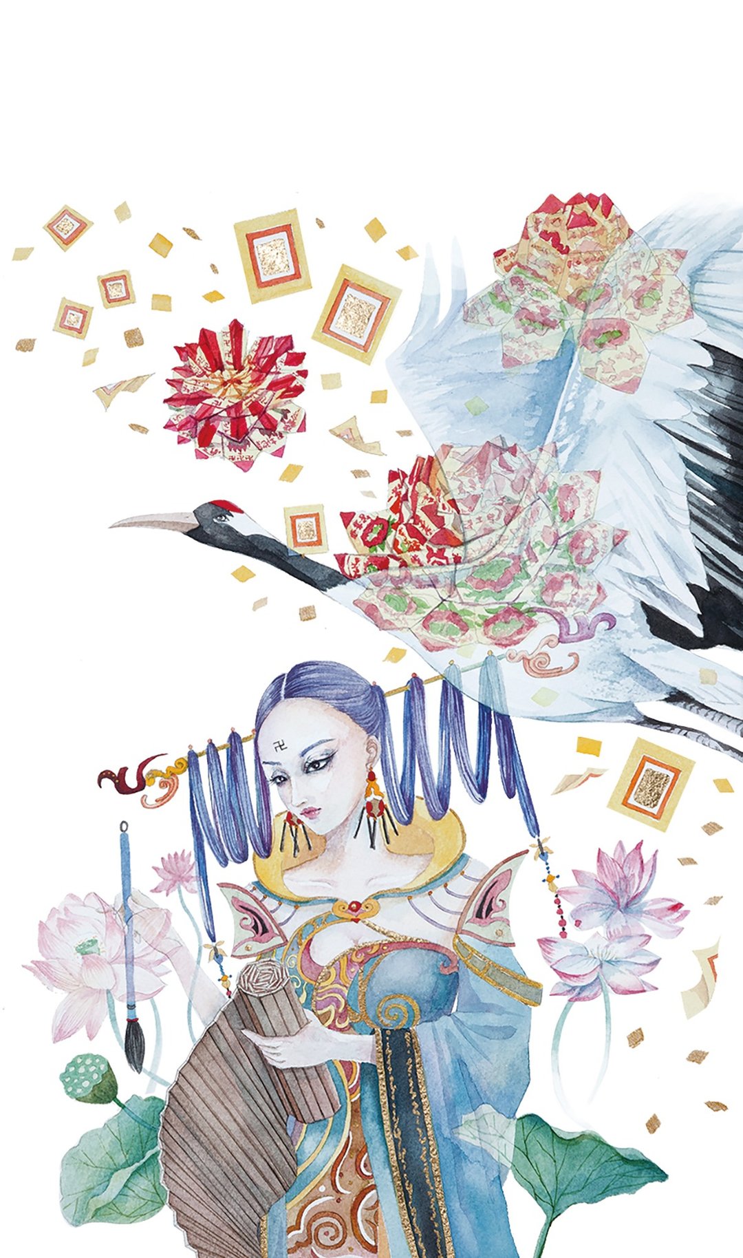 文判官-人间的衡量/地狱系列插画/美术设计/艺术挂画/文创 - 海报/装饰画/版画 - 纸 白色