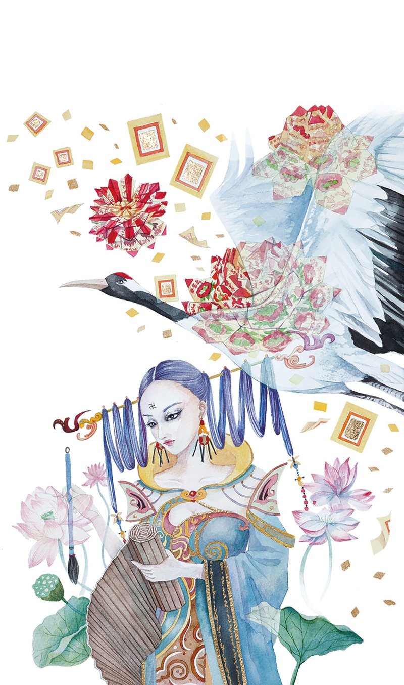 文判官-人间的衡量/地狱系列插画/美术设计/艺术挂画/文创 - 海报/装饰画/版画 - 纸 白色