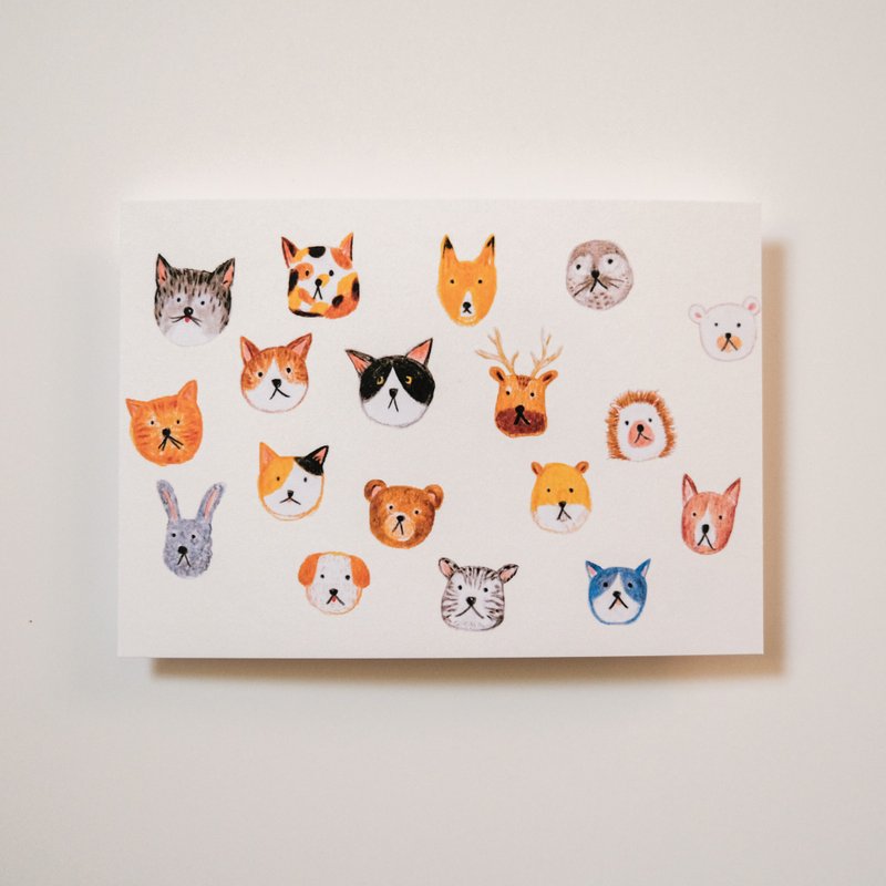 明信片  一样的表情就可以不被发现吗 - 卡片/明信片 - 纸 多色