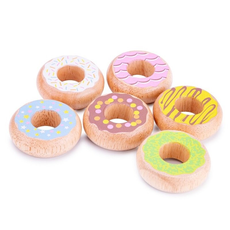 【荷兰New Classic Toys】蜜糖甜甜圈6件组 10629 - 玩具/玩偶 - 木头 