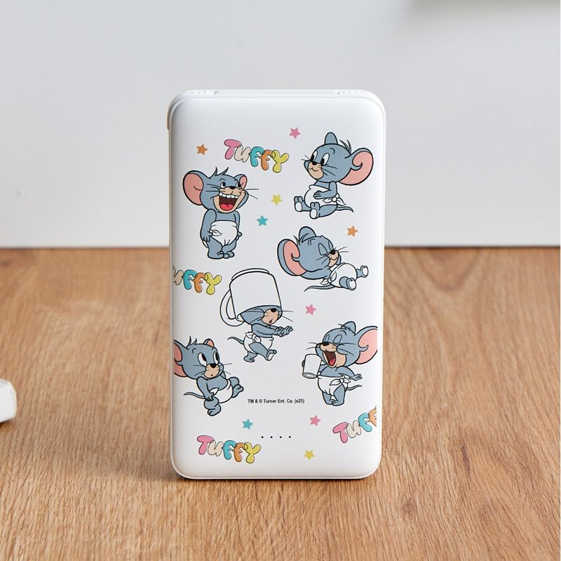 汤姆猫与杰利鼠Tuffy乱花双线快充10000mAh行动电源 - 充电宝/传输线 - 塑料 多色